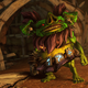 A goblin stands in front of a hut in Tiny Tina's Wonderlands.